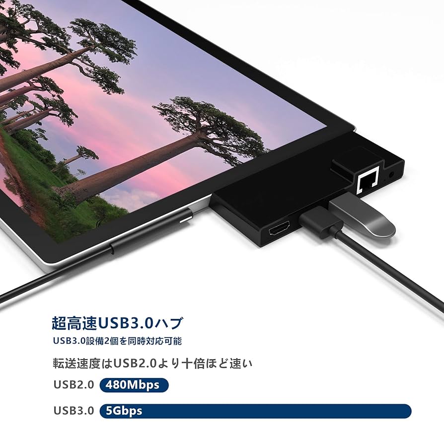 Amazon | Surface Go1/Go2/Go3 USB ハブ 7ポート サーフェス
